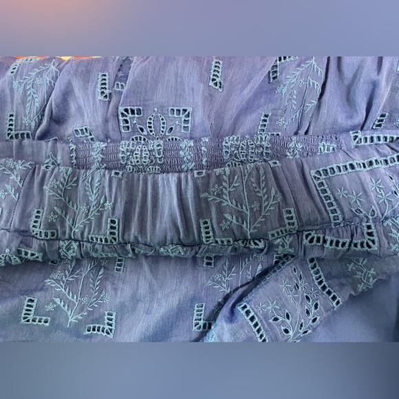 Johnny Was Jade Blue Eyelet Skirt - Picture 5 of 8